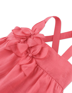 GIRL ANYA DRESS WITH FLORAL APPLIQUE