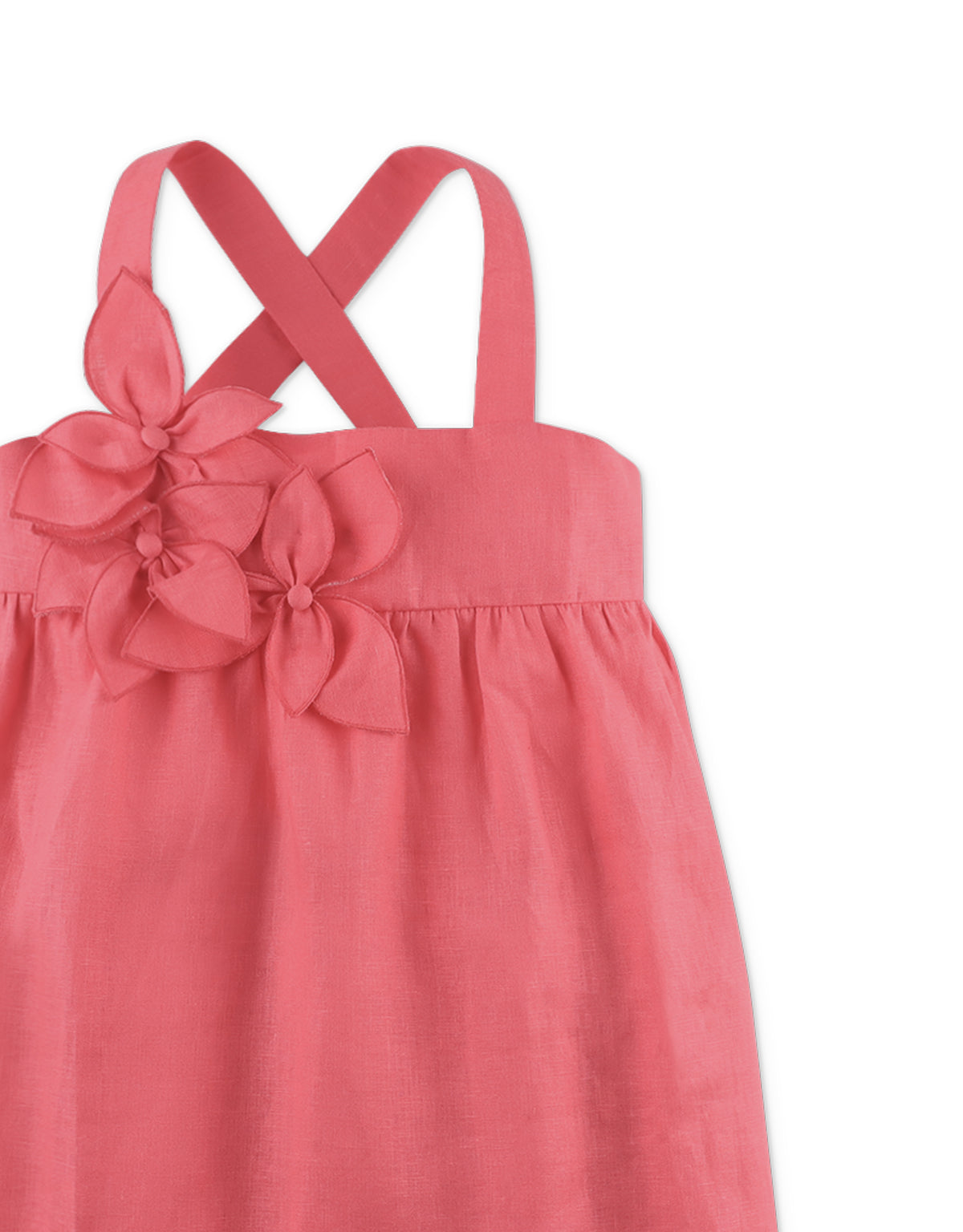 GIRL ANYA DRESS WITH FLORAL APPLIQUE