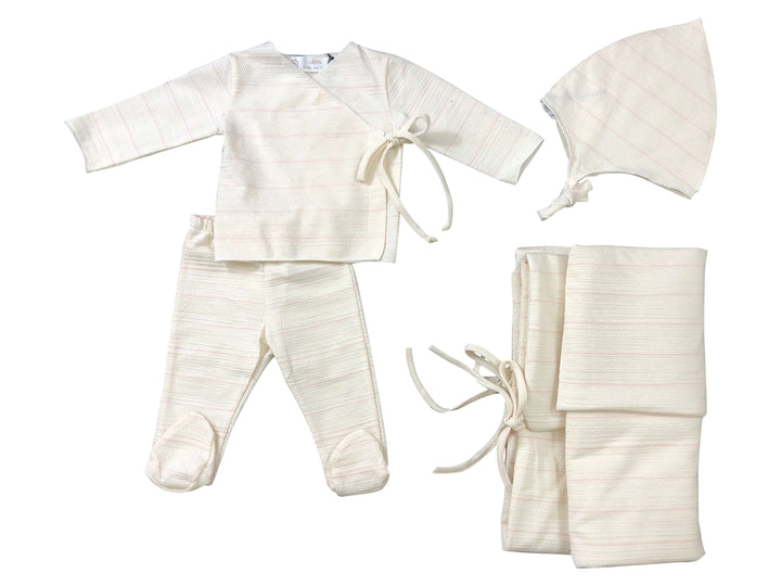 LATTE Baby and Child Stripped Knit Ties Layette Set | Best Baby Shower Gift