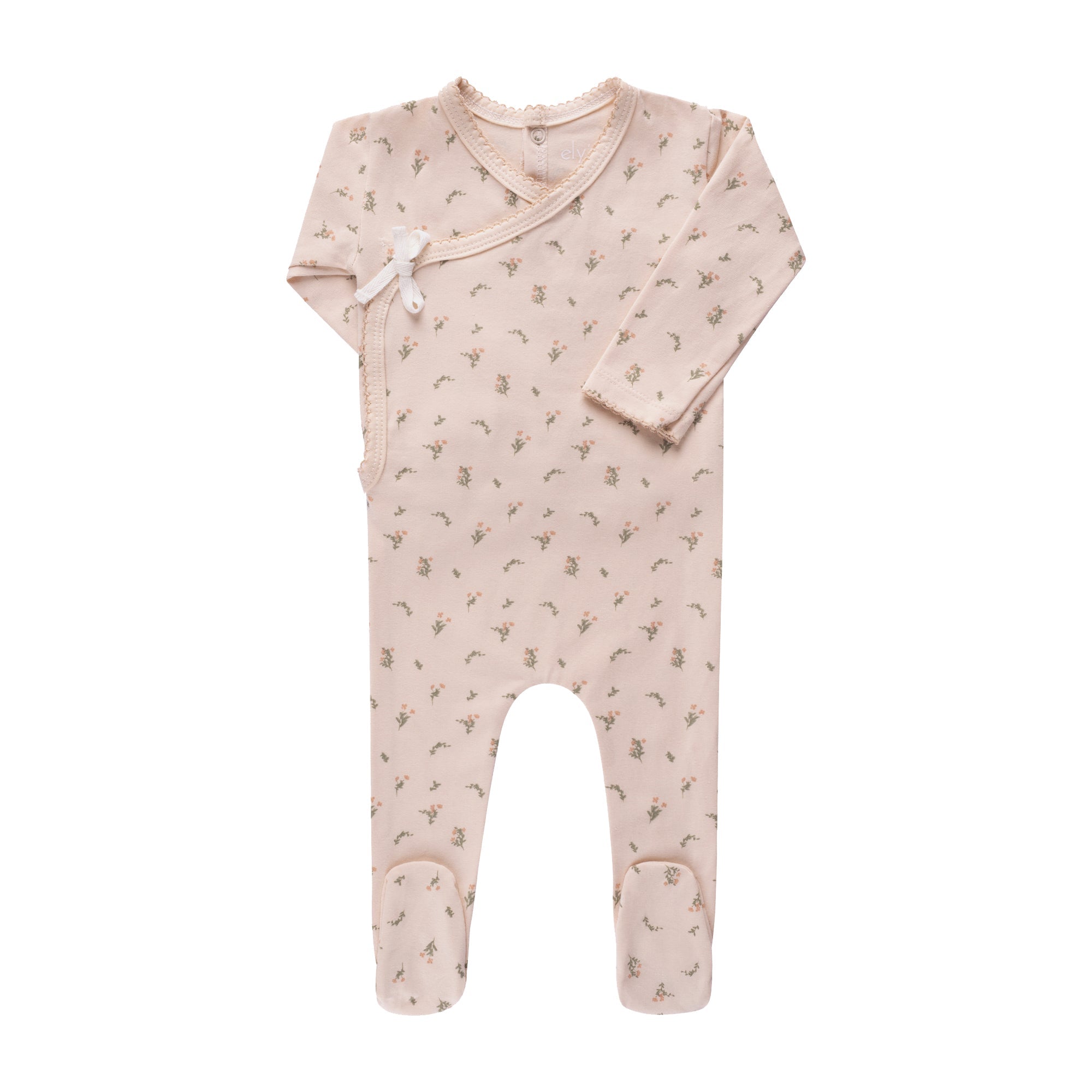 Ely's & Co Printed Ginkgo - Blush - Footie