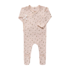 Ely's & Co Printed Ginkgo - Blush - Footie