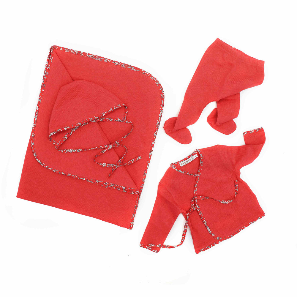 La Mascot Coral Floral Trim Bonnet