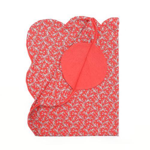 La Mascot Coral/Floral Scalloped Blanket
