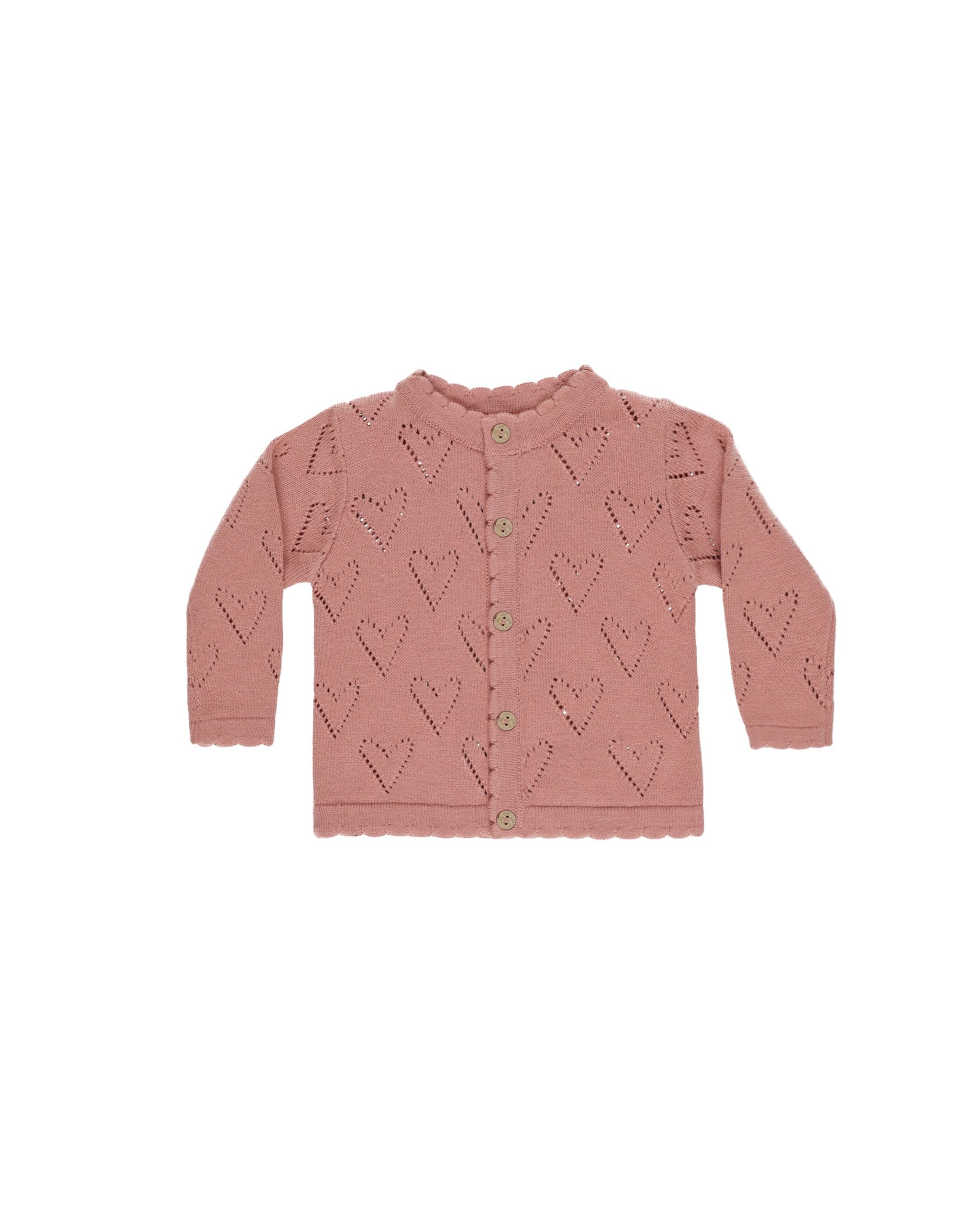Quincy Mae Lipstick Knit Cardigan