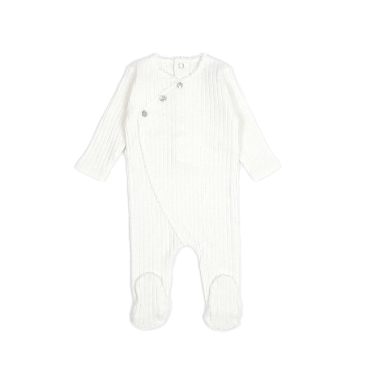 L'Oliva Ivory Bottoni Footie
