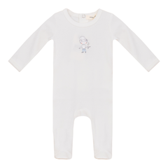 Fragile Off White/Blue Rib Footie
