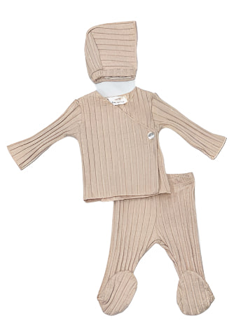 Italian ribbed knit baby set