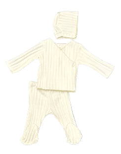 Italian ribbed knit baby set