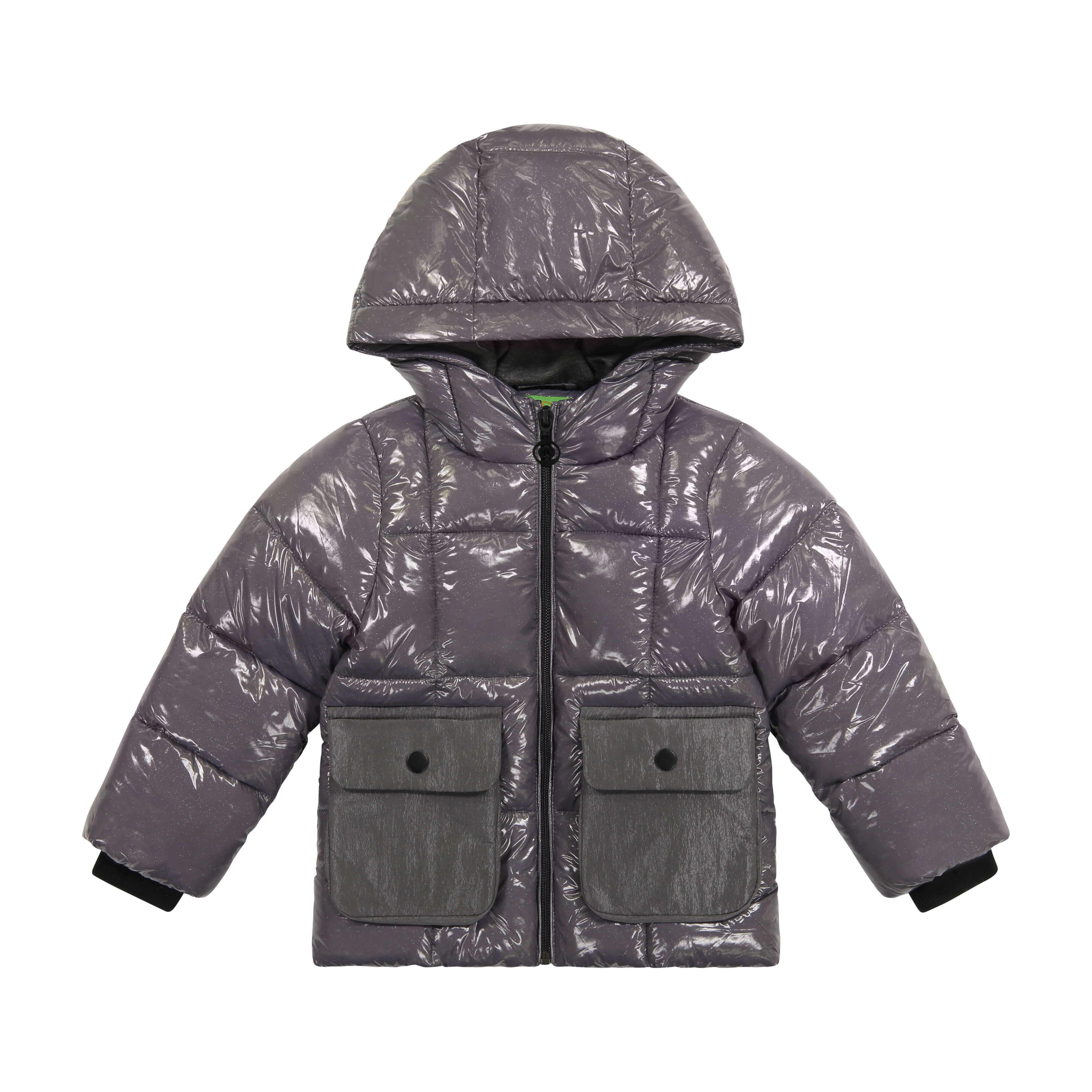 Cozy Coop Warm Winter Puffer Coat, Steel