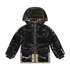 Cozy Coop Metallic Piping Jacket - Black/Oatmeal - Style# J-2360