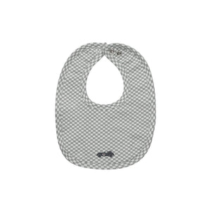 Ely's & Co Jersey Cotton Checked Race Car Collection Bib Soft Cotton Baby Feeding Bib Checked Race Car Print