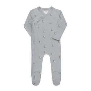 Ely's & Co Jersey Cotton Nautical Collection Footie Soft Cotton Baby Footed Onesie Nautical Print Design