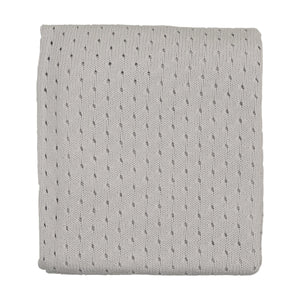 Mema Knits pointelle baby blanket