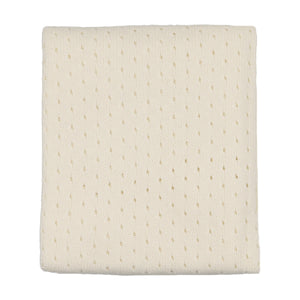 Mema Knits pointelle baby blanket