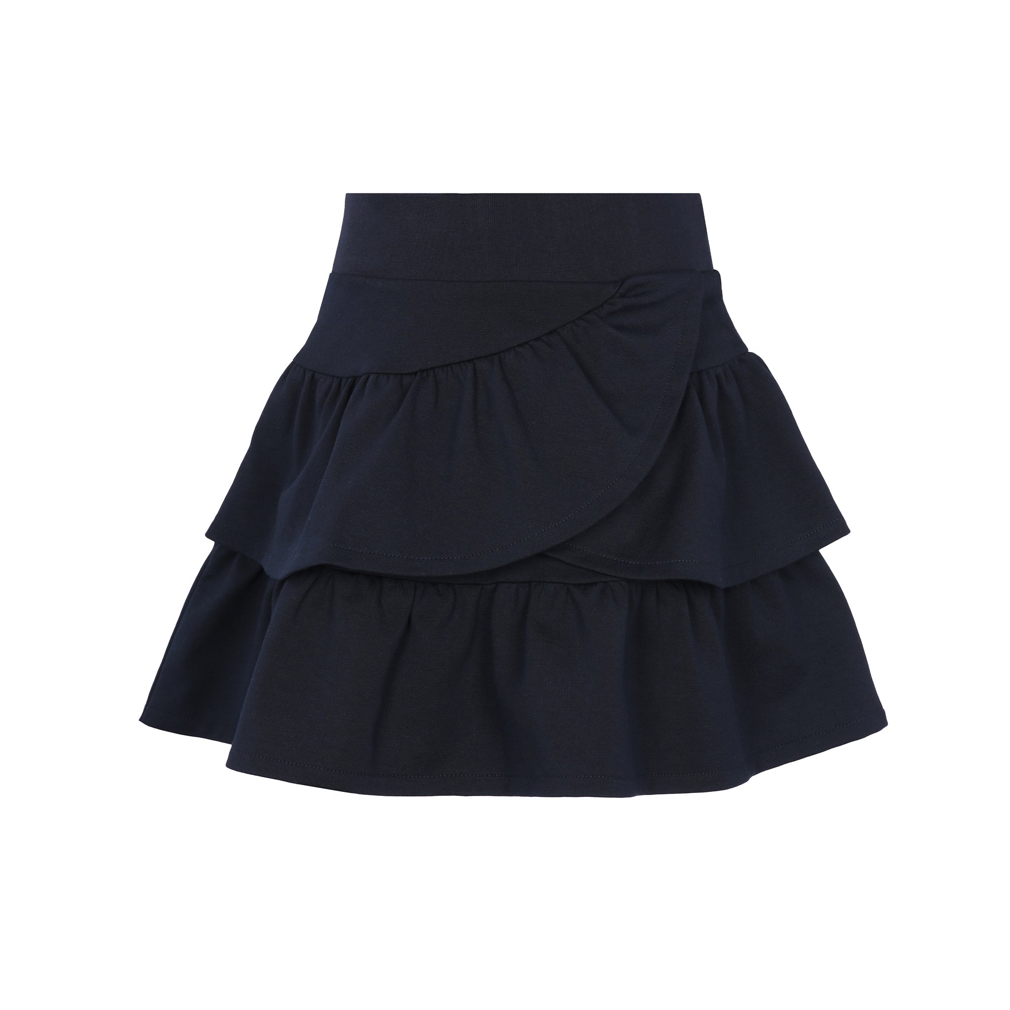 Little Parni - Navy Milano Short Ruffled Skirt | K219