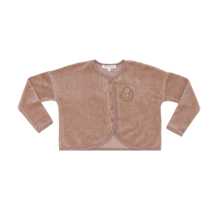 Parni Pink Cardigan with Badge