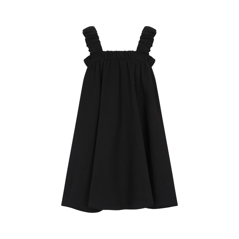 Little Parni - Black Overall Skirt with LP Heart Label | K291