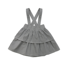 Parni Black and White Stripe Tiered Skirt