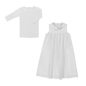 Parni White Logo Collar Jumper + Tshirt
