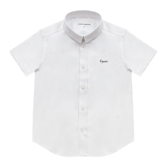 Parni White/Black Boys Short Sleeve Shirt