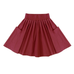 Little Parni - Burgundy Taffeta Skirt | K557