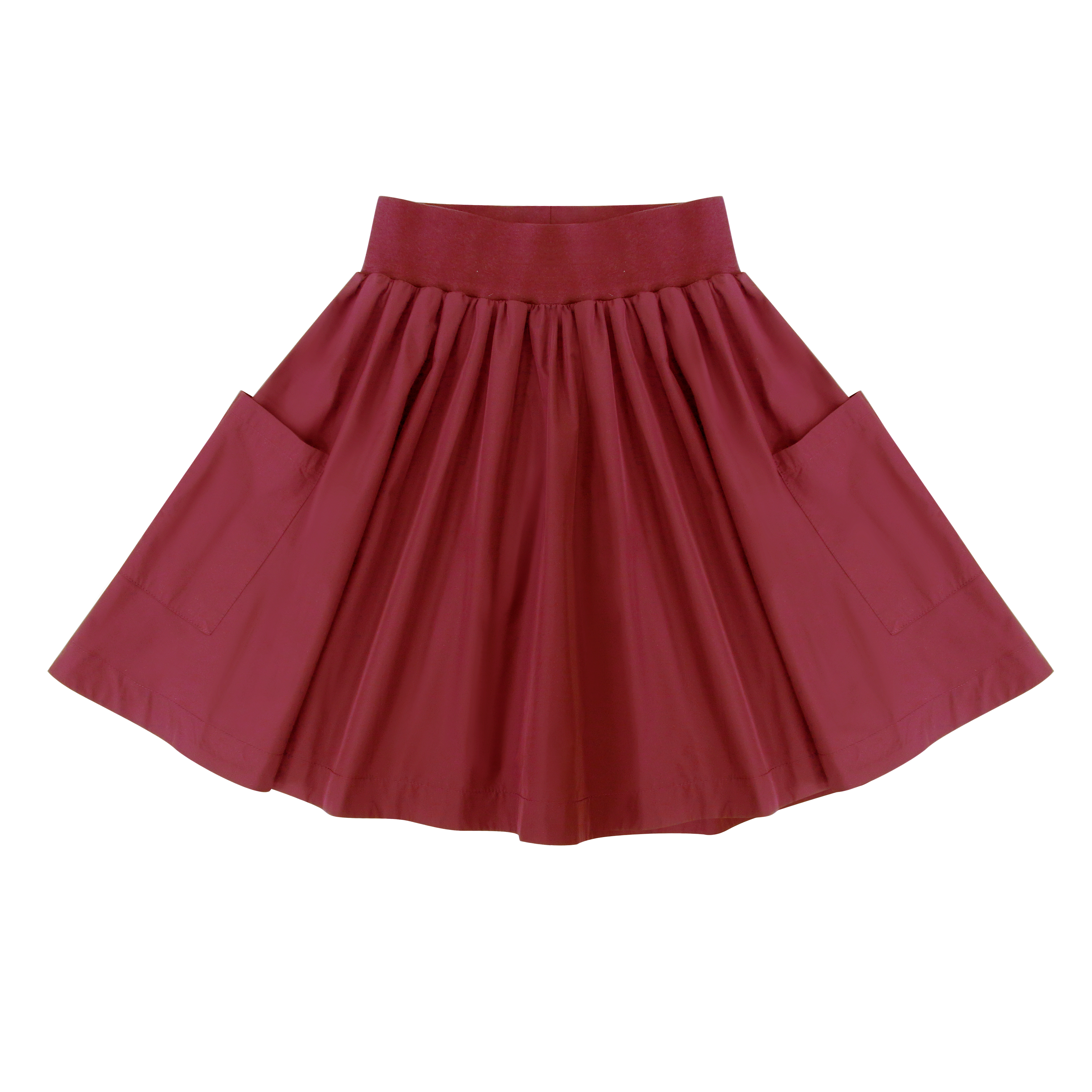 Little Parni - Burgundy Taffeta Skirt | K557