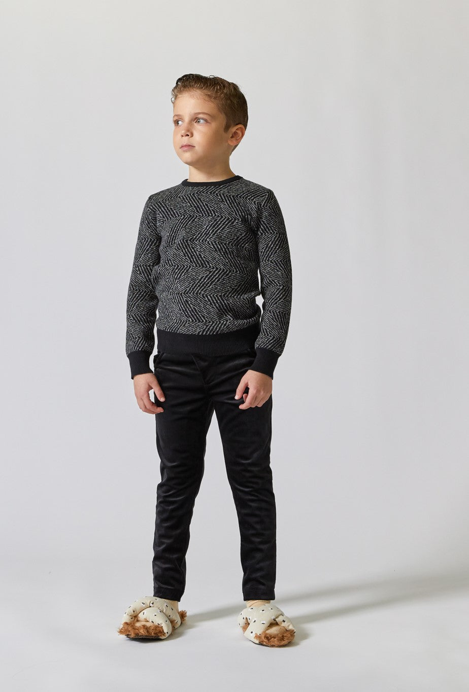 kipp black pattern sweater