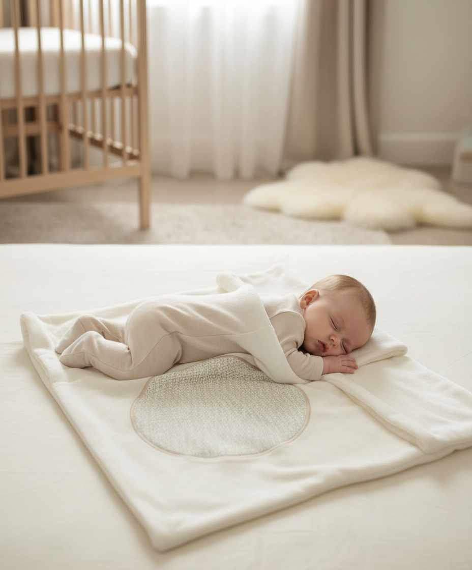 Baby Knit Blanket with Circle Print