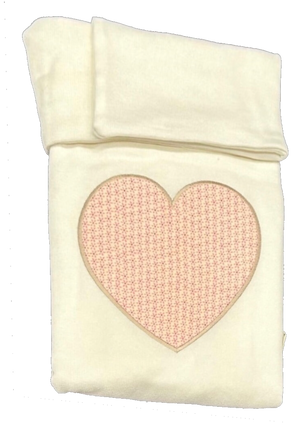 Baby Knit Blanket with Heart Print