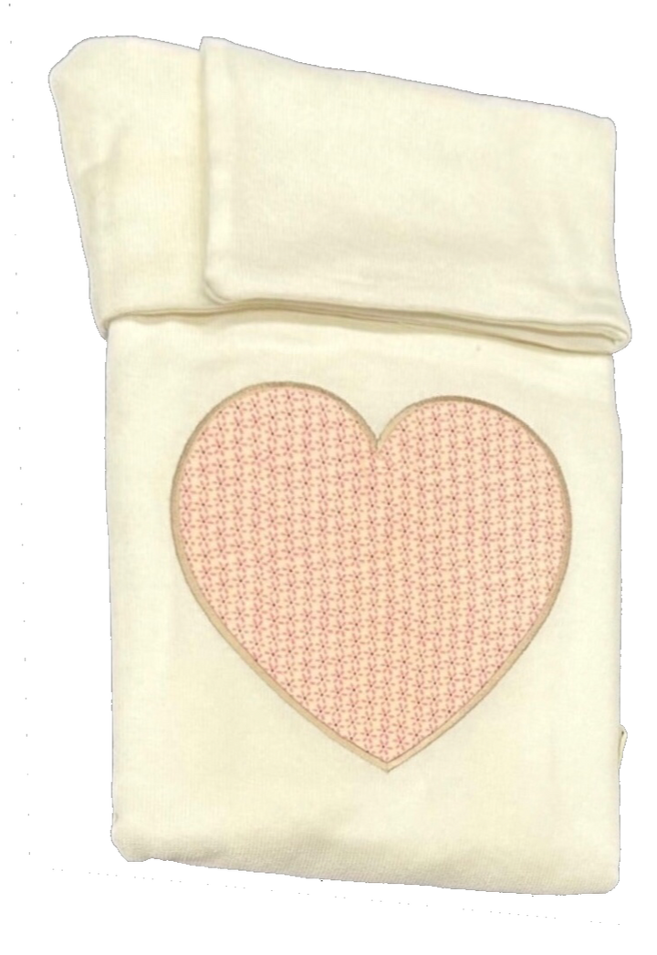 Baby Knit Blanket with Heart Print