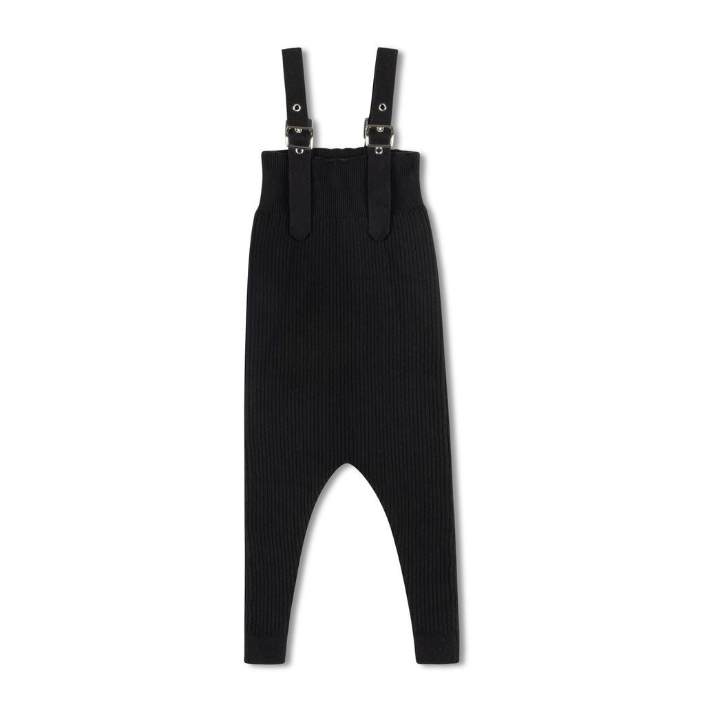 Byke Black Knit Buckle Romper