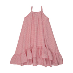 Kin+Kin – Pink Gingham High-Low Maxi Jumper