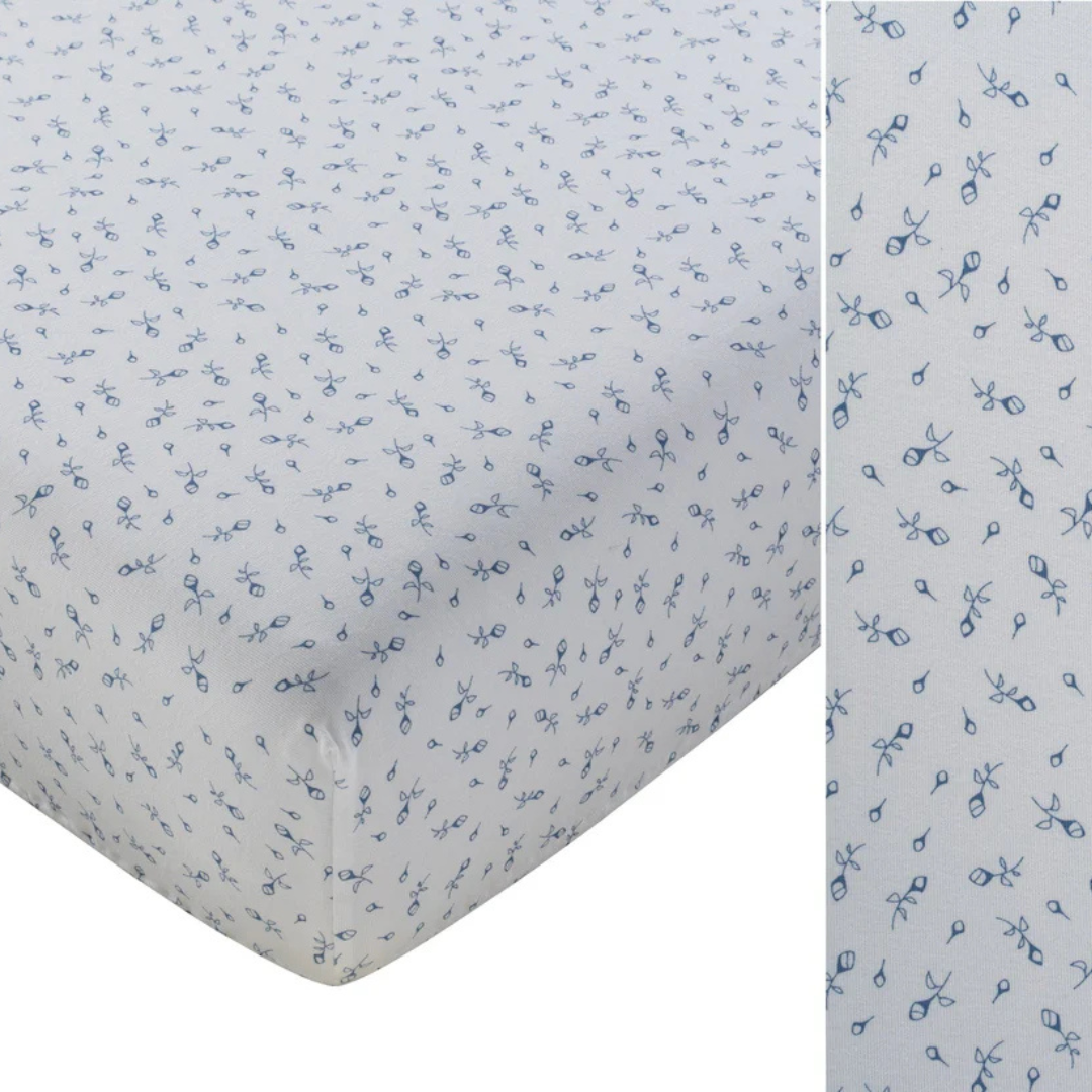 Kipp Baby Petit Pois Fitted Full Crib Sheet Soft Cotton Baby Bedding Polka Dot Print