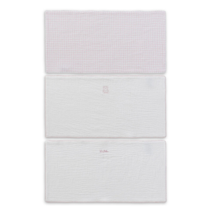 Kipp Baby Teddy Au Pane Burp Cloth Set of 3 Soft Cotton Baby Burp Cloth Teddy Print Design
