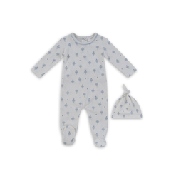 Kipp Baby Up and Away Footie and Hat Soft Cotton Baby Outfit Airplane Print Design