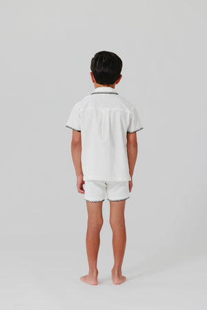 Kipp Aiden White Crochet Shorts