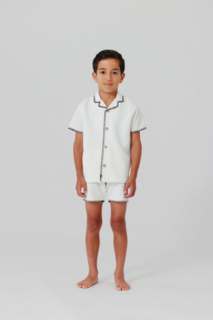 Kipp Aiden White Crochet Shorts