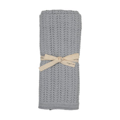 Bee and Dee Knit Ensemble Dusty Blue Crochet Blanket Soft Knit Baby Blanket Hand Crochet Design