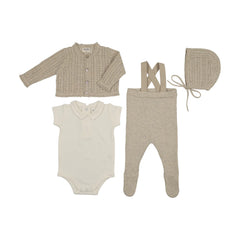 Bee and Dee Knit Ensemble Oat Soft Knit Baby Outfit Classic Cozy Set