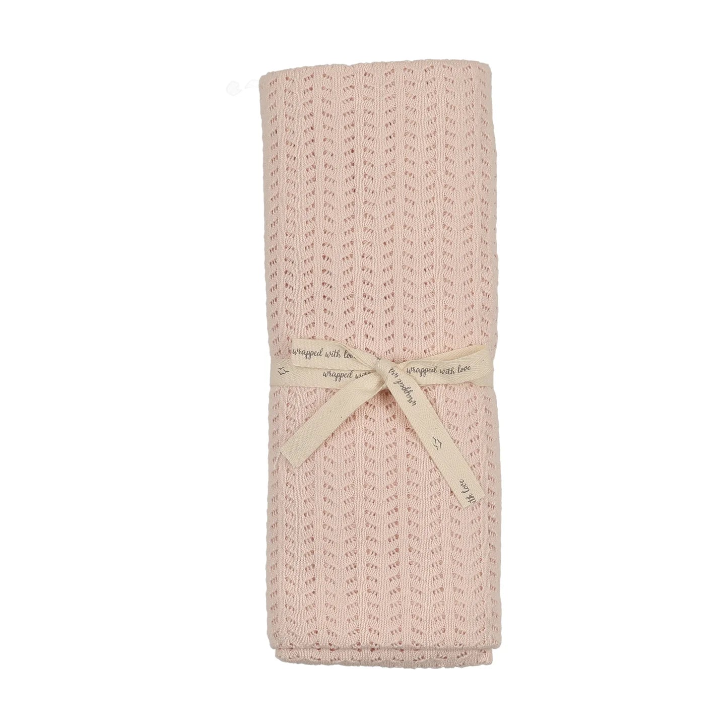 Bee and Dee Knit Ensemble Pearly Pink Crochet Blanket Soft Knit Baby Blanket Hand Crochet Design