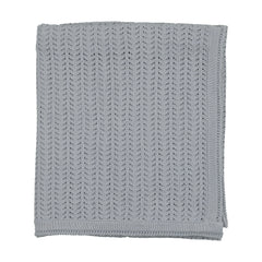 Bee and Dee - Knit Bibette Dusty Blue Blanket