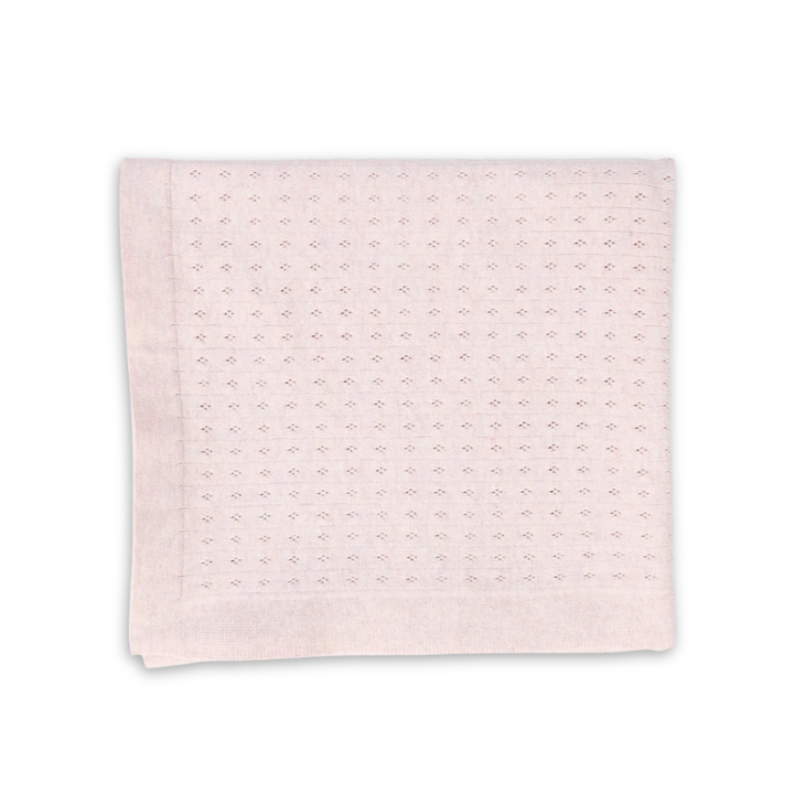 Bebe Jolee Knit Pointelle Blanket Soft Cotton Baby Blanket Delicate Pointelle Knit Design
