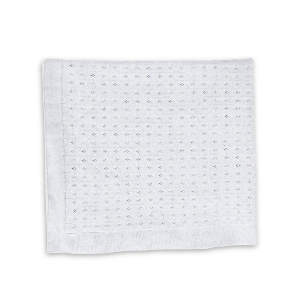 Bebe Jolee Knit Pointelle Blanket Soft Cotton Baby Blanket Delicate Pointelle Knit Design
