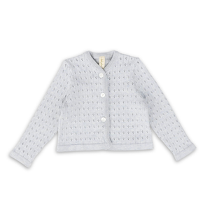 Bebe Jolee Knit Pointelle Buttoned Cardigan Soft Cotton Baby Cardigan Delicate Pointelle Knit Design