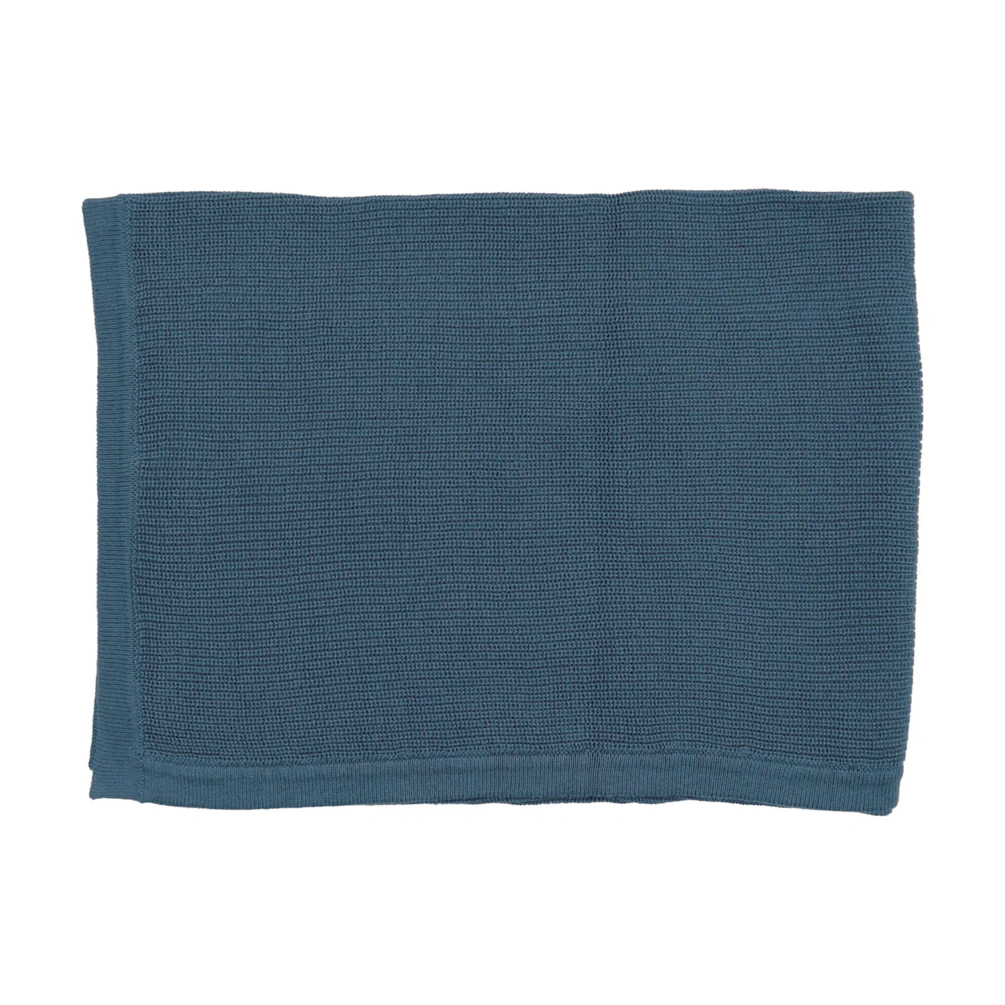 Bee & Dee Blue Knit Embroidered Blanket