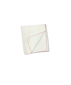 Latte Baby Jacquard Blanket with Colored Edge