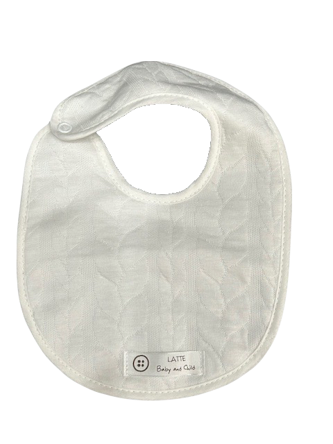 Latte Baby Quilted Bib