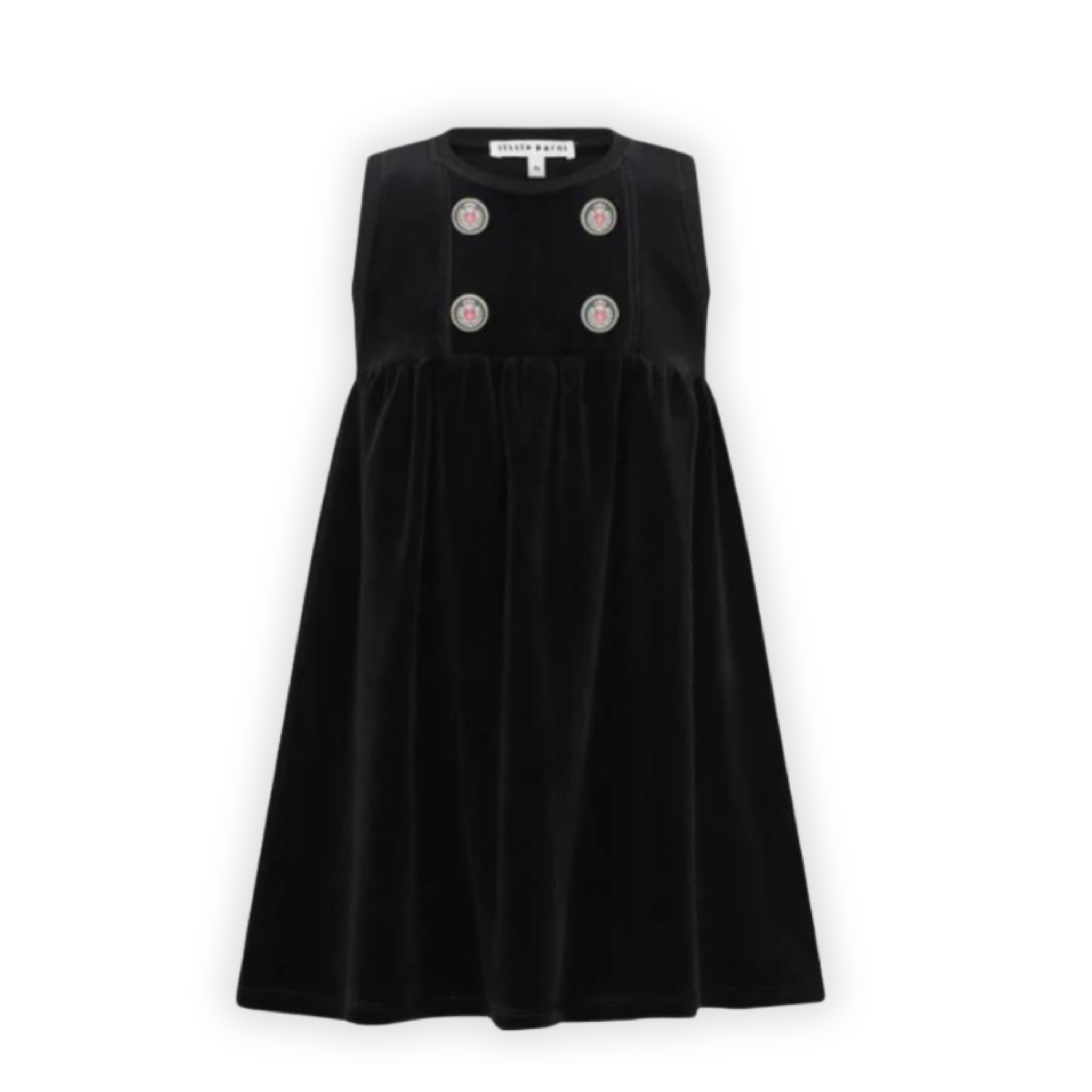 Little Parni Elegant Black Velour Jumper for Girls