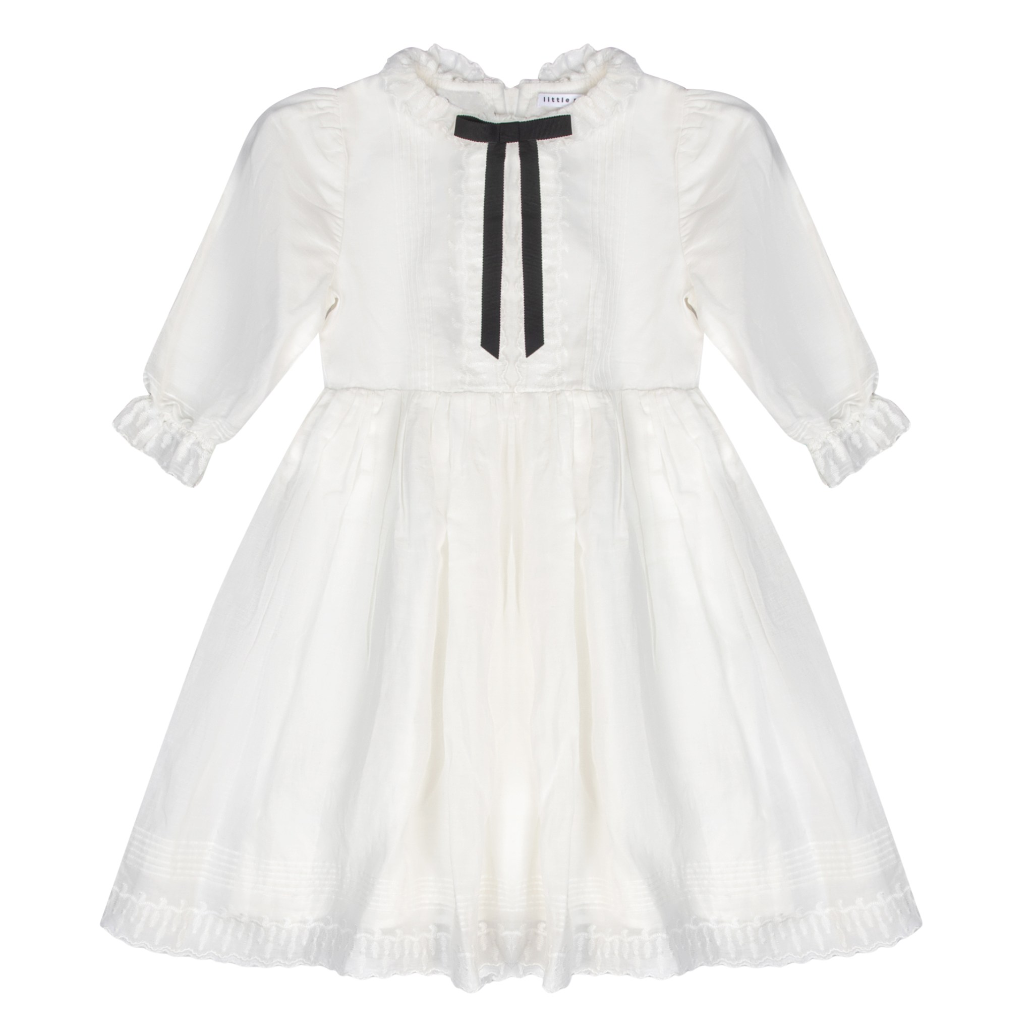 Little Parni - Girls Evening Bow Dress Long Sleeves