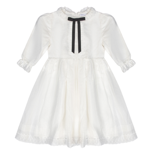 Little Parni - Girls Evening Bow Dress Long Sleeves